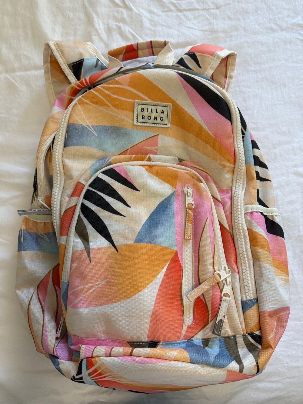 Billabong Pastel Tropical Leaf Print Backpack